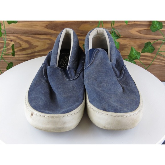 Sperry Top-Sider Sz 10.5 Slip-On Blue Fabric Men Slip‎ On  Medium (D, M) main image 9